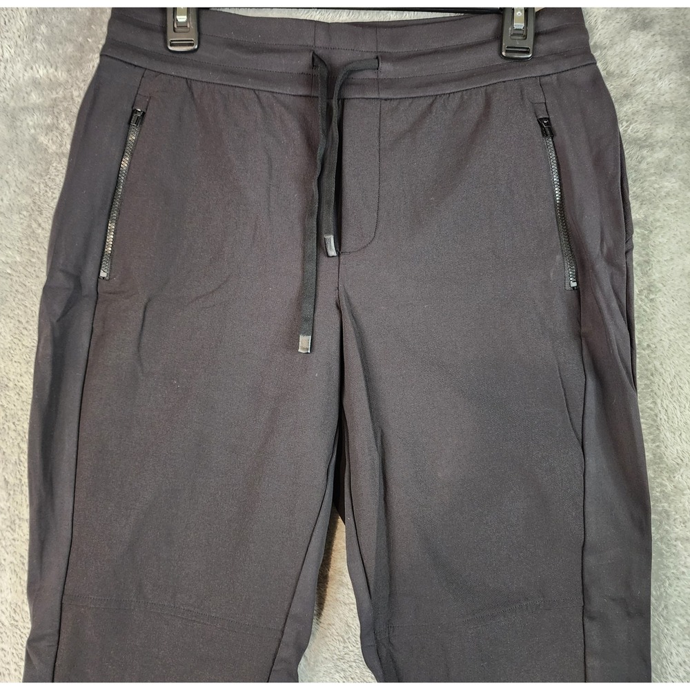 Athleta Highands Hybrid Trek Jogger Pants Womens Size 8 Black Zip Pockets - Picture 7 of 13